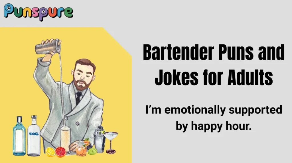 Bartender Puns and Jokes for Adults